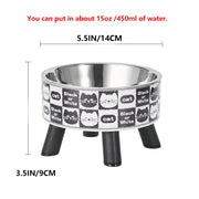 Ciotole alte per animali domestici in acciaio inossidabile, design rimovibile, per gatti, cuccioli, cani di piccola taglia - My Store Pet