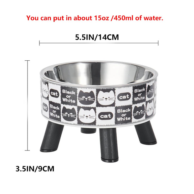 Ciotole alte per animali domestici in acciaio inossidabile, design rimovibile, per gatti, cuccioli, cani di piccola taglia - My Store Pet