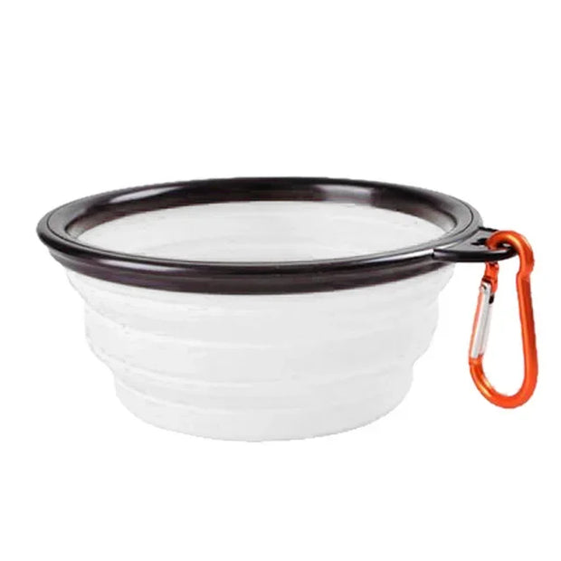 Ciotola per mangiatoia per animali domestici Ciotola pieghevole per cani da viaggio in silicone Ciotola per acqua portatile da passeggio per ciotole per gatti di taglia piccola e media Piatto per mangiare animali domestici - My Store Pet