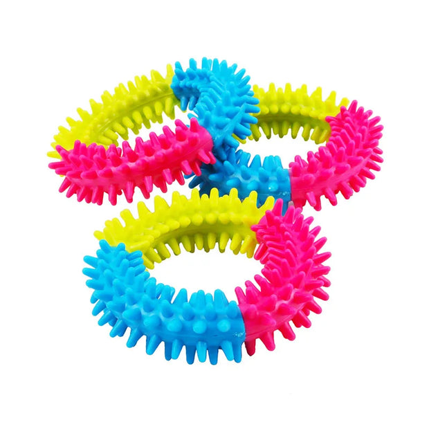 Durable Rubber Chew Toy for Small Dogs – Teeth Cleaning & Bite-Resistant Puppy Training Toy - My Store Pet