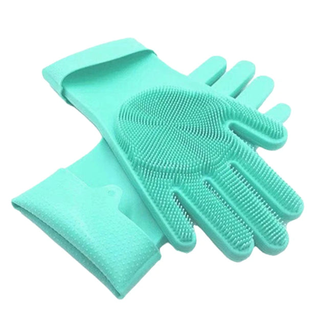 10PCS Silicone Cleaning Gloves with Convex Points – Multi-Purpose Pet & Kitchen Washing Gloves - My Store Pet