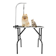 32-Inch Foldable Pet Grooming Table with Adjustable Arm – Portable Black Dog & Cat Grooming Station - My Store Pet