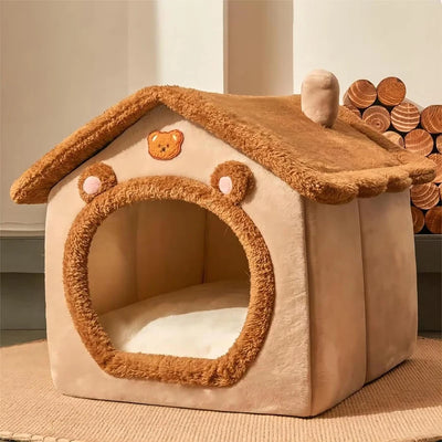 Foldable Pet House Removable Washable Cat House Puppy Cave Sofa Pet Bed House for Extra Small Dogs and Small and Medium Cats - My Store Pet