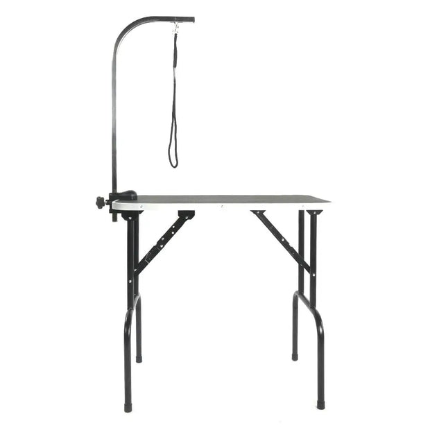 32-Inch Foldable Pet Grooming Table with Adjustable Arm – Portable Black Dog & Cat Grooming Station - My Store Pet